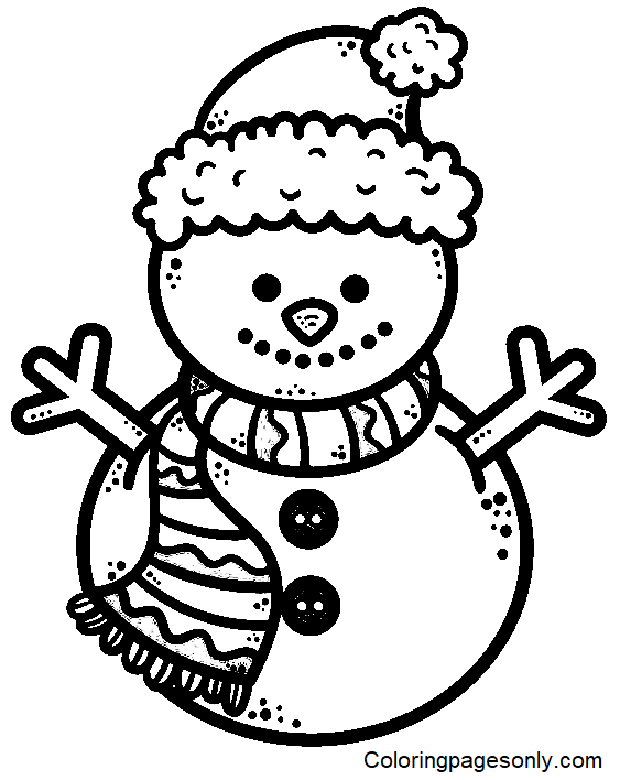 Snowman Sheets Coloring Pages