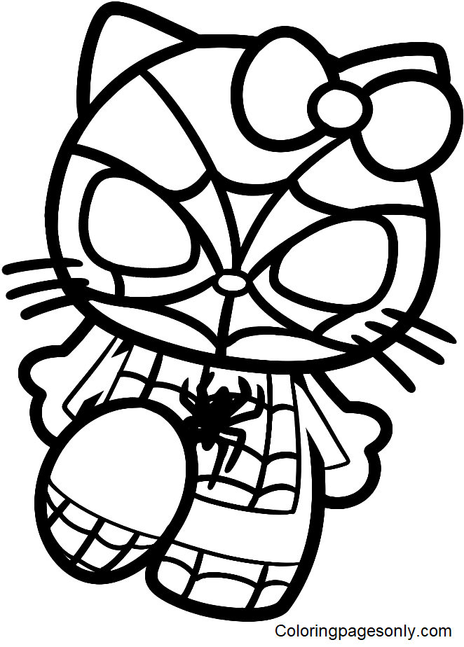 92 desenhos Hello Kitty para colorir