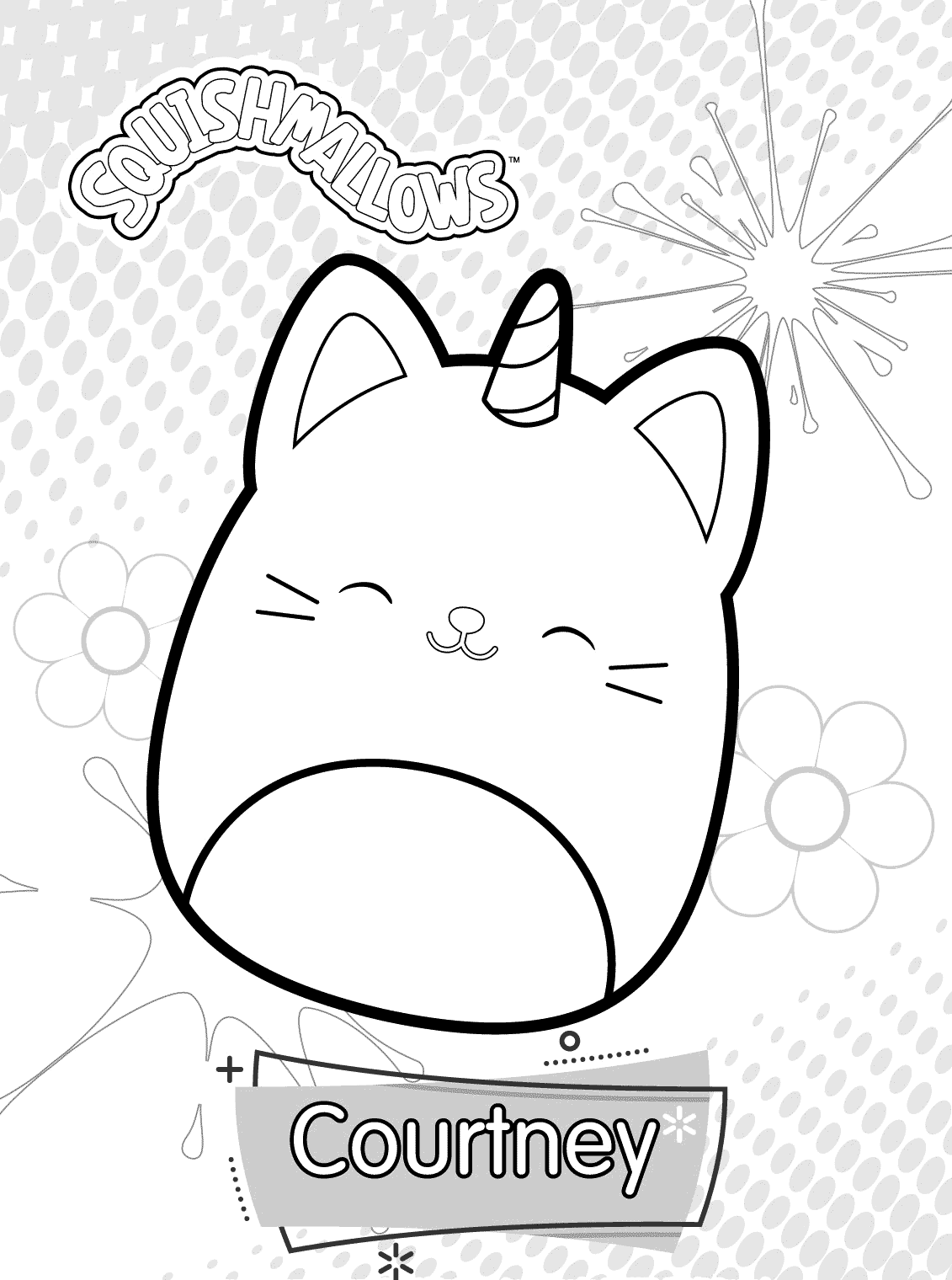 Squishmallows Courtney Coloring Pages