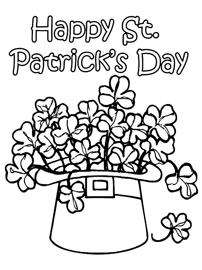 St Patrick’s Day Printable Coloring Pages