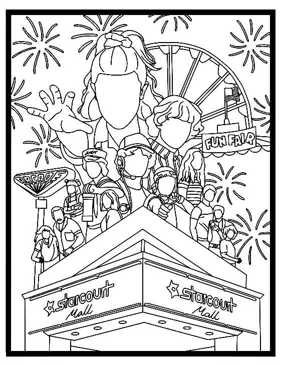 Stranger Things Sheets Coloring Page