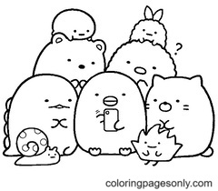 Sumikko Gurashi Coloring Pages