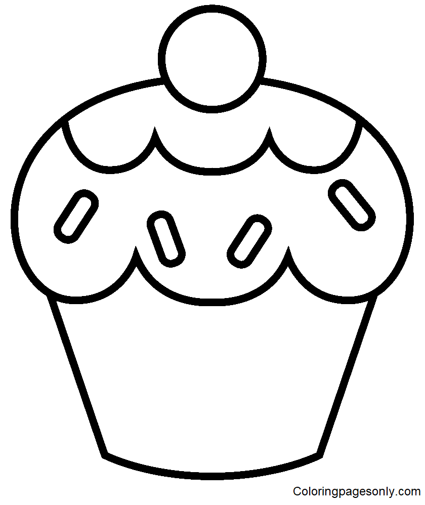 Sweet Cupcake Sheets Coloring Pages