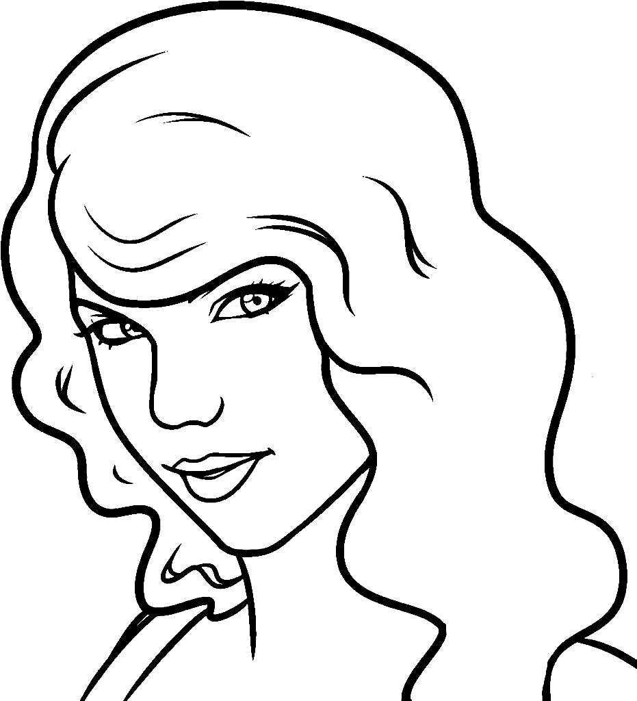 Sweet Taylor Swift Coloring Page