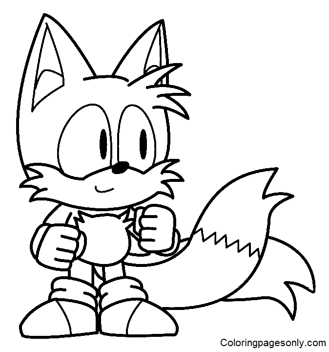 37+ Desenhos de Tails para Imprimir e Colorir/Pintar