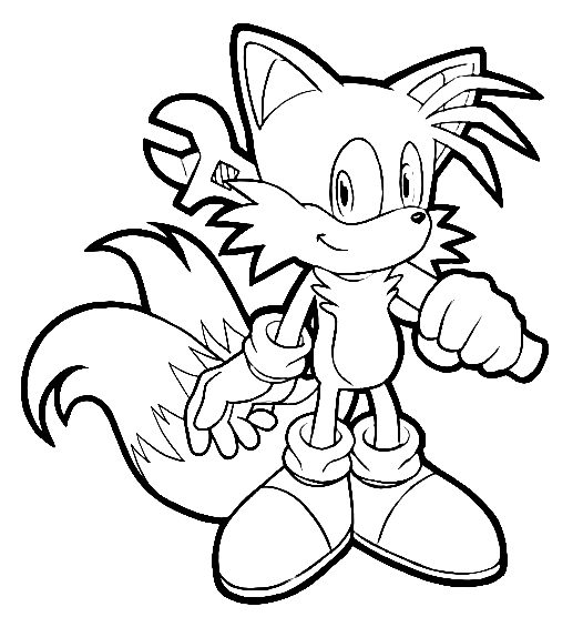 Tails Coloring Page