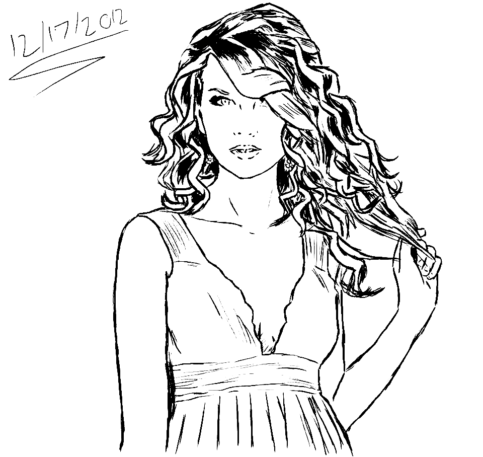 44 Free Printable Taylor Swift Coloring Pages