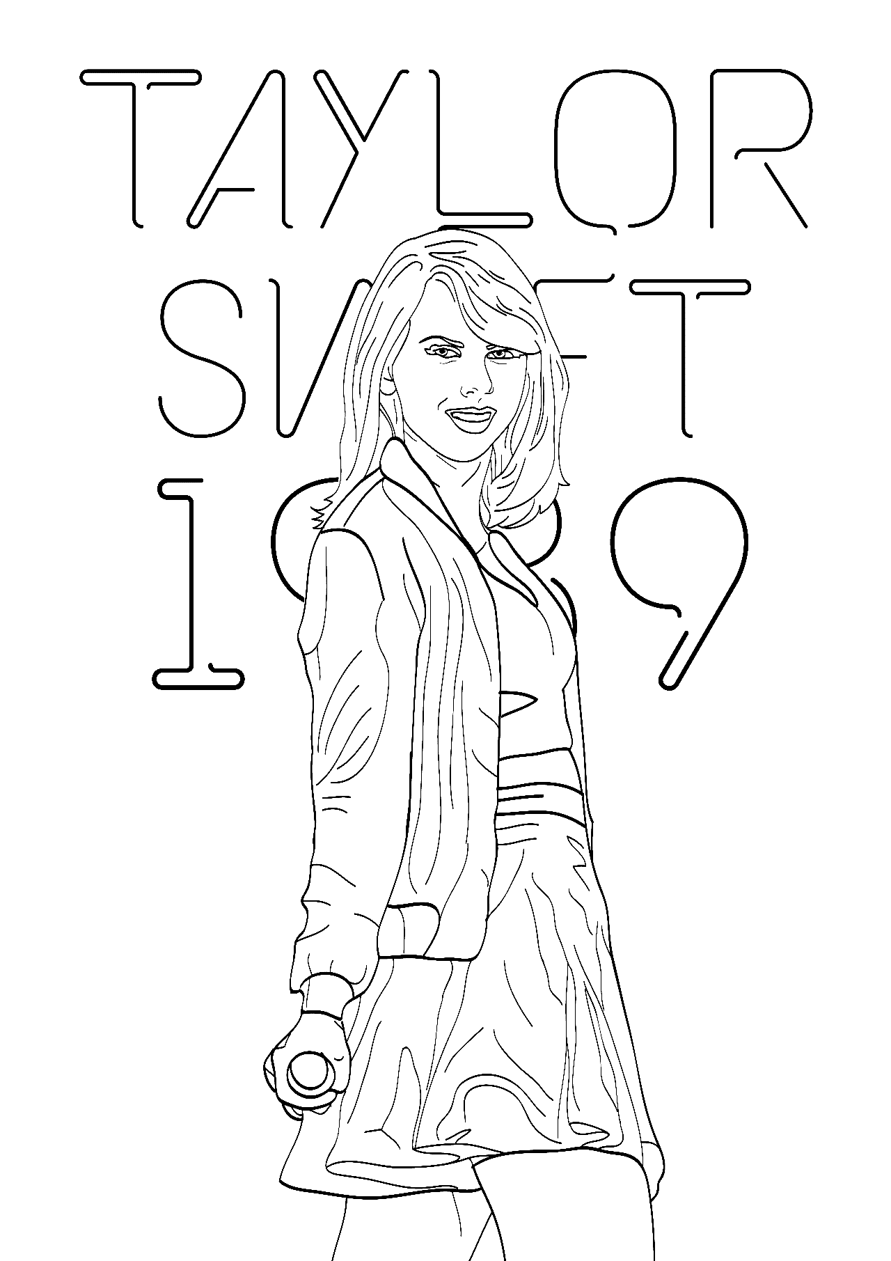 Free Taylor Swift Coloring Pages Free Printable Templates