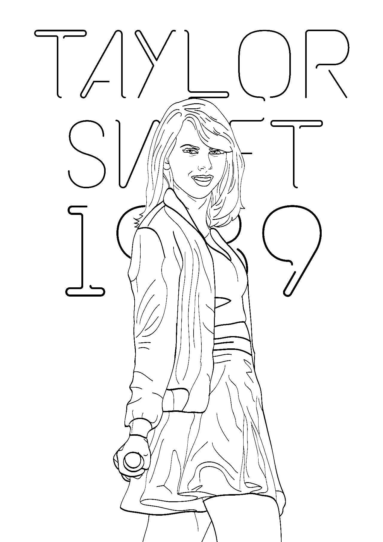 Cute Taylor Swift Coloring Pages Taylor Swift Coloring Pages Coloring Pages For Kids And Adults