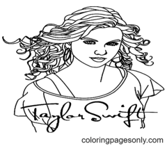 Desenhos para colorir de Taylor Swift