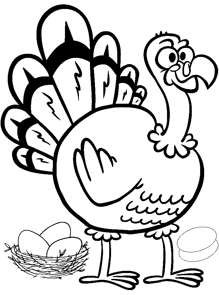 Turkey Free Printable Coloring Pages