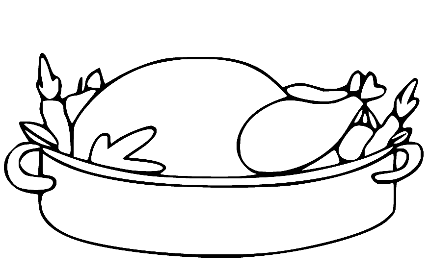 Turkey Meat Coloring Page