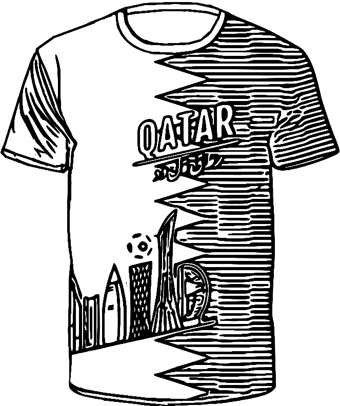 World Cup 2022 Soccer Jersey Coloring Pages