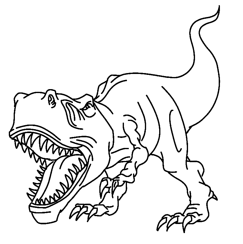 Pagina da colorare di Giganotosaurus arrabbiato