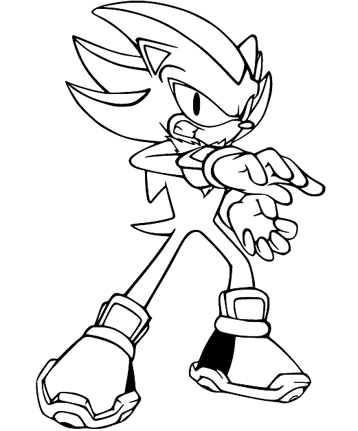 Angry Shadow Coloring Pages