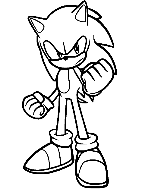 Angry Sonic Coloring Pages