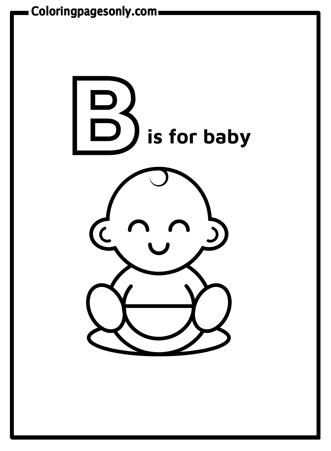 B Is For Baby Coloring Pages