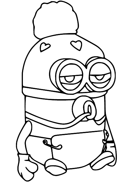 Baby Robot Minion Coloring Pages