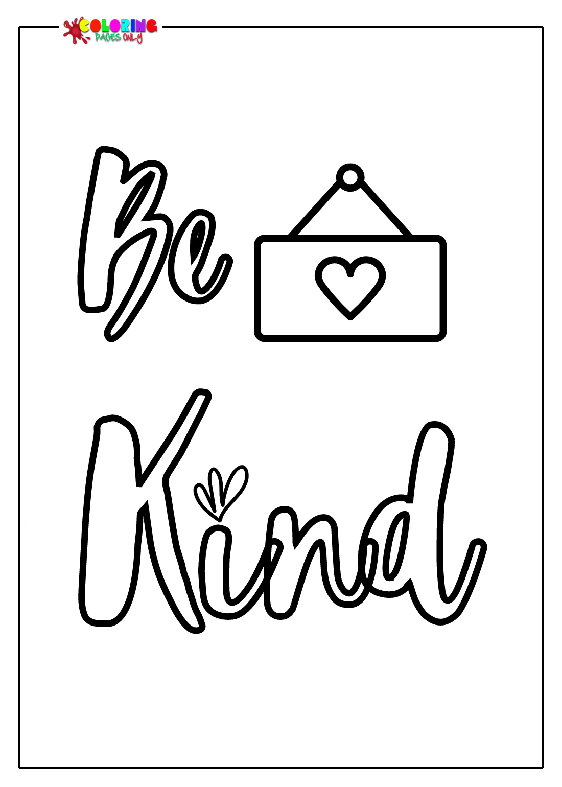 Wees vriendelijk Afdrukbaar vanuit Free Kindness