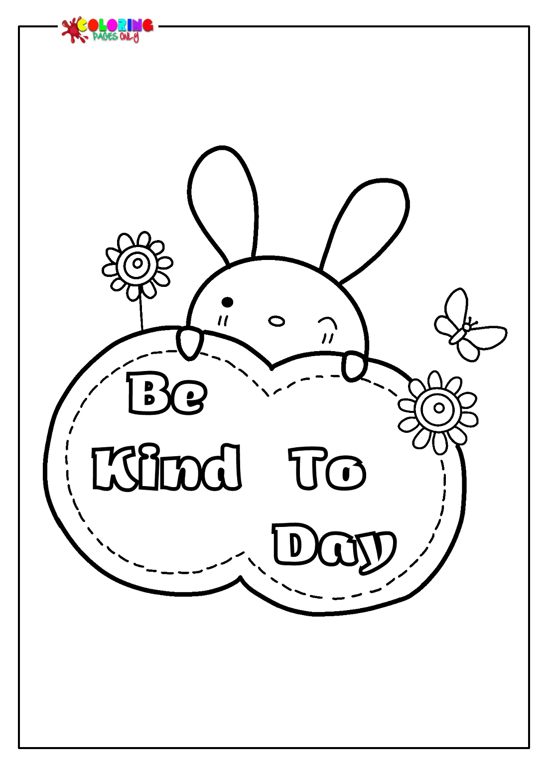 Be Kind To Day Coloring Page