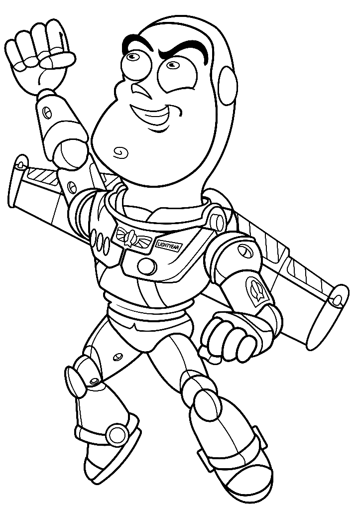 Buzz Lightyear Chibi Coloring Pages