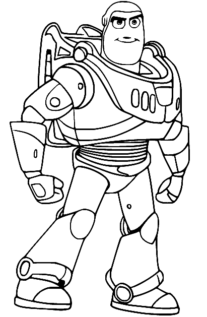 Buzz Lightyear Smiling Coloring Pages