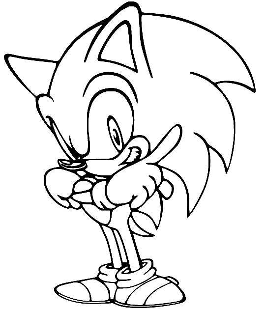 Cartoon Sonic Coloring Pages