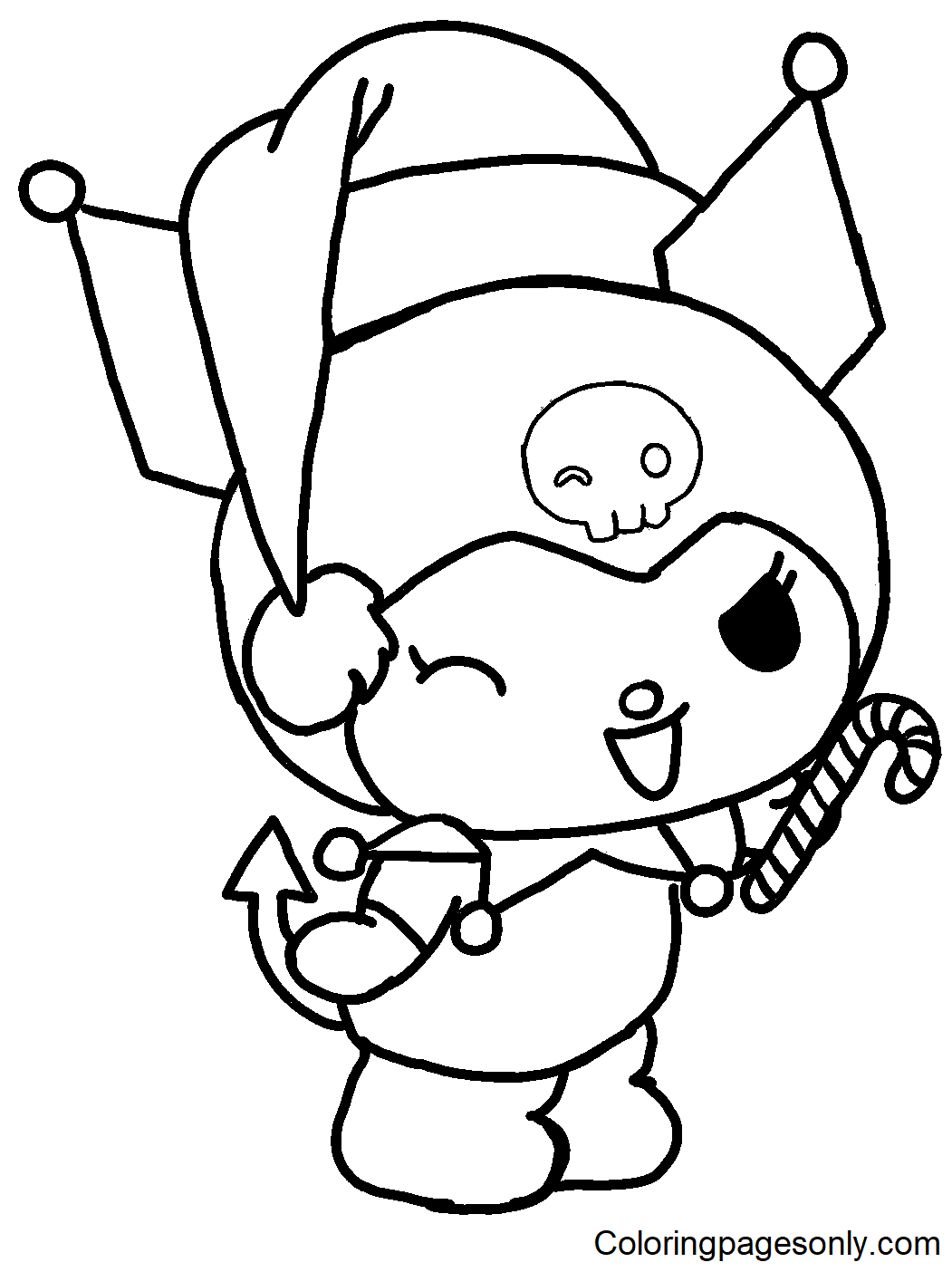Christmas Kuromi Coloring Pages Kuromi Coloring Pages Coloring 