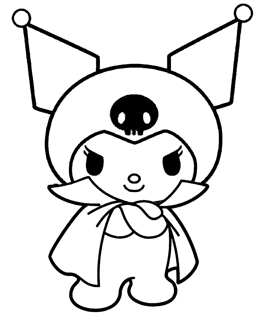 Cool Kuromi Coloring Pages