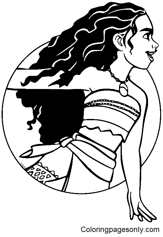 Cool Moana Coloring Page