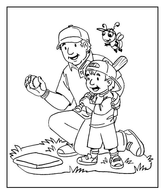 Dad And Son Coloring Pages