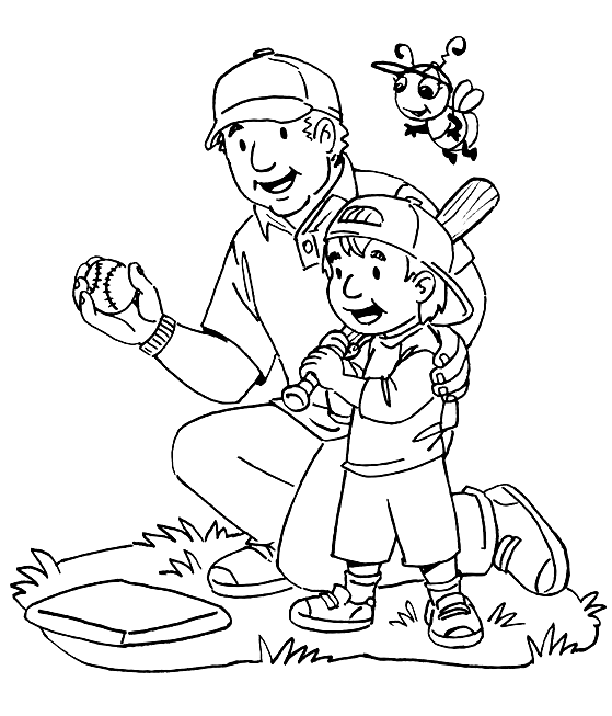 Dad and Son Coloring Pages
