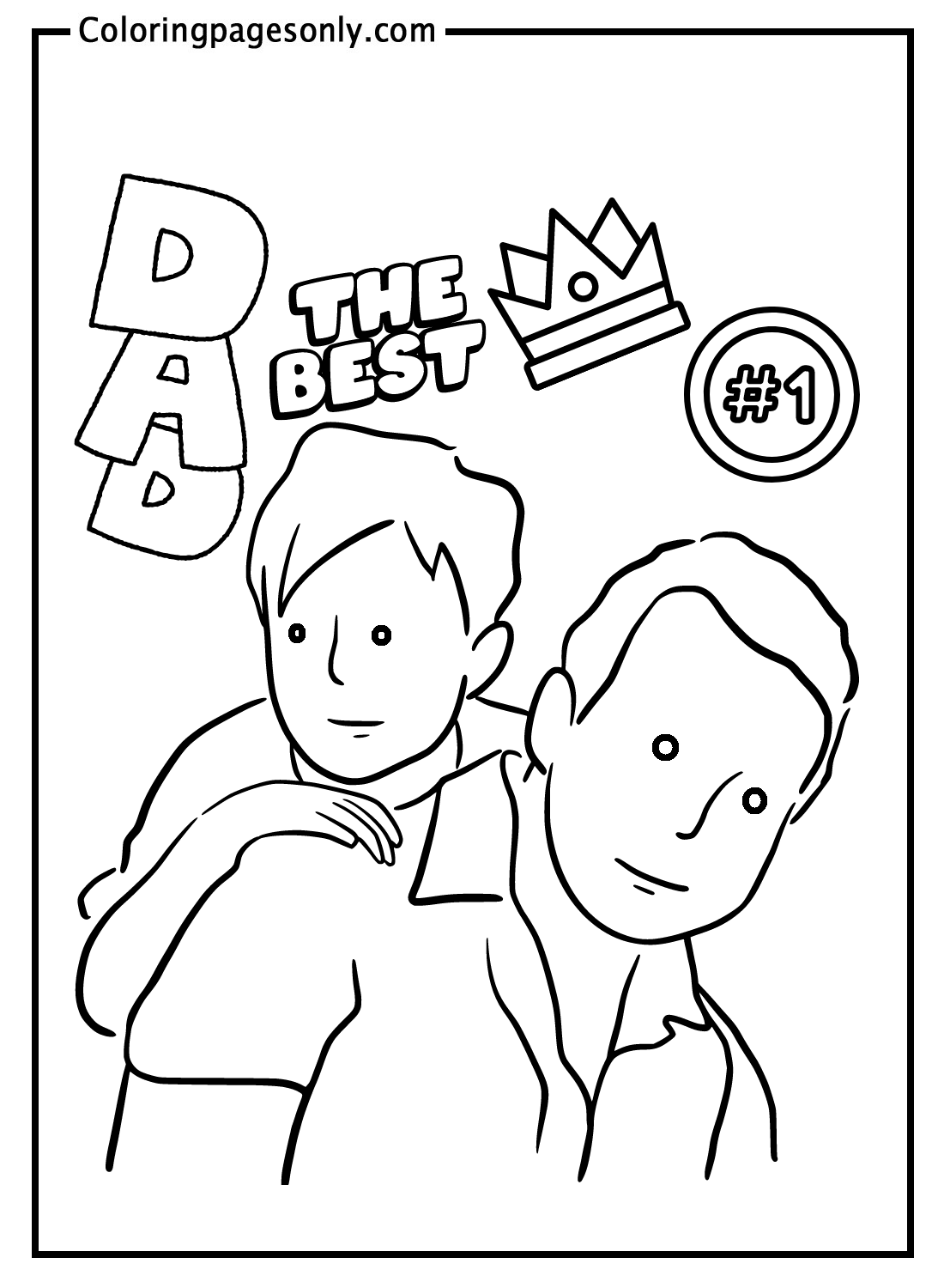 Dad The Best Coloring Pages