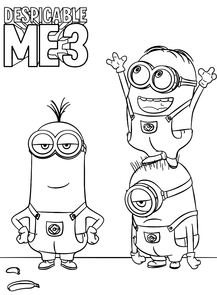 Despicable Me 3 Minions Coloring Pages