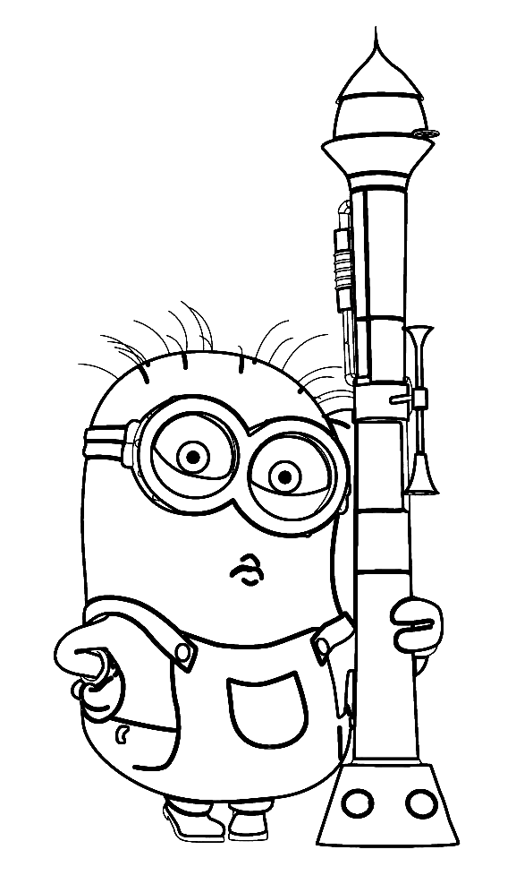 Despicable Me S Minion And Bazooka8799 Coloring Page