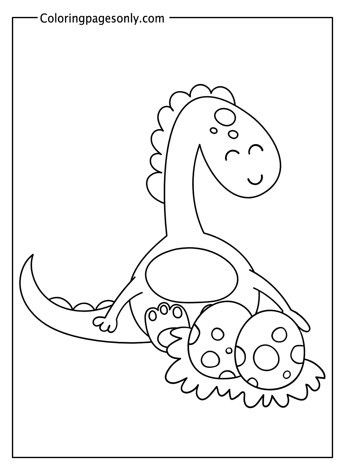 Dinosaurio con huevos de Stegosaurus