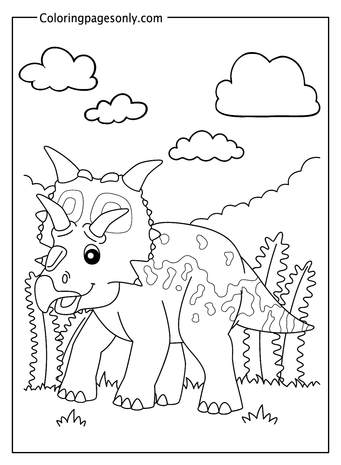 Dinosaurs On A Beautiful Day Coloring Pages