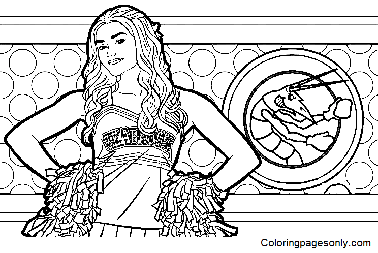 Disney Zombies Addison Coloring Page