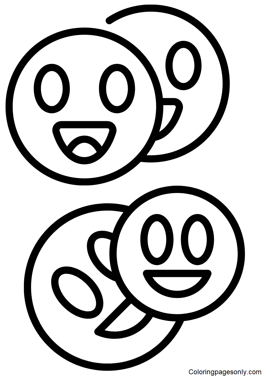 Emotions Happy Coloring Pages