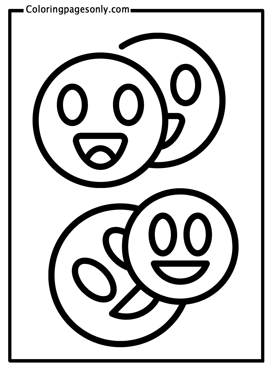 Emotions Happy Coloring Pages