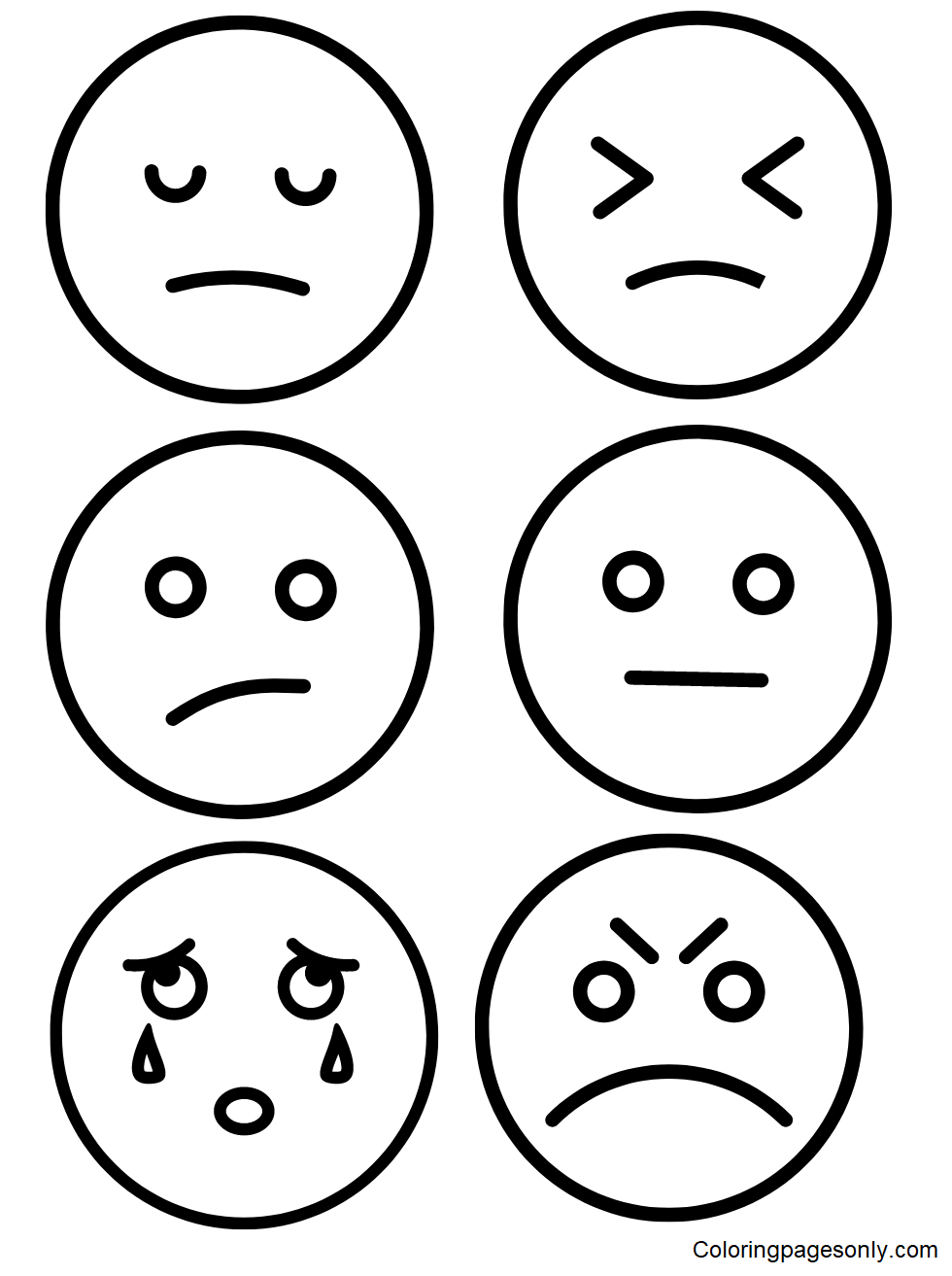 Emotions Sad Coloring Pages