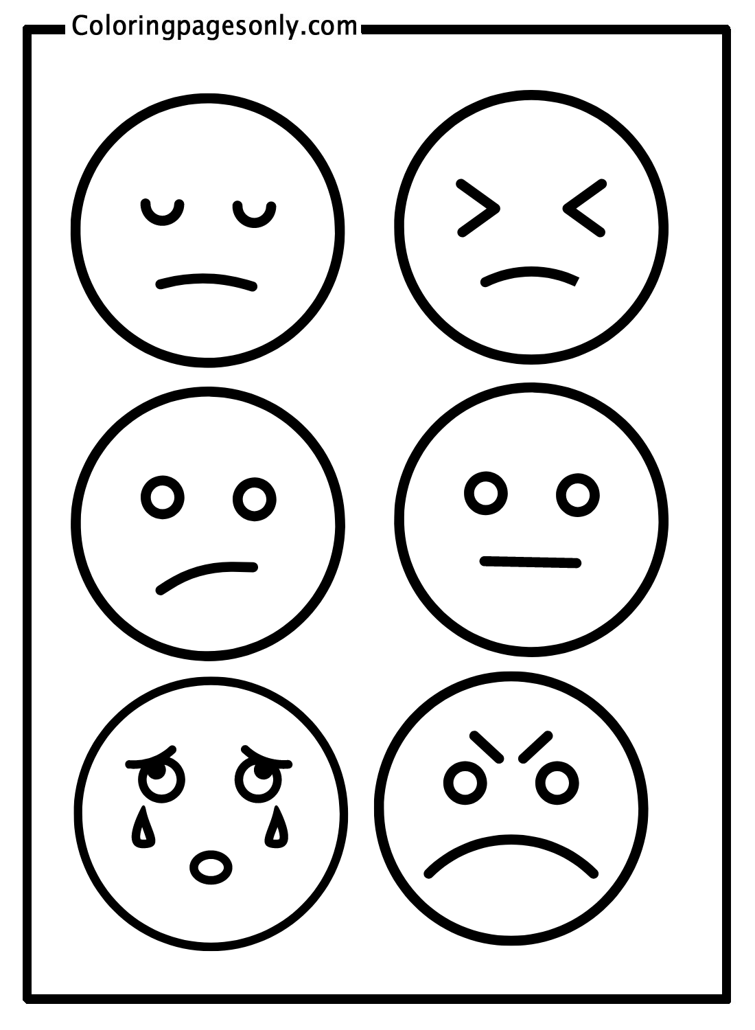 Emotions Sad Coloring Pages