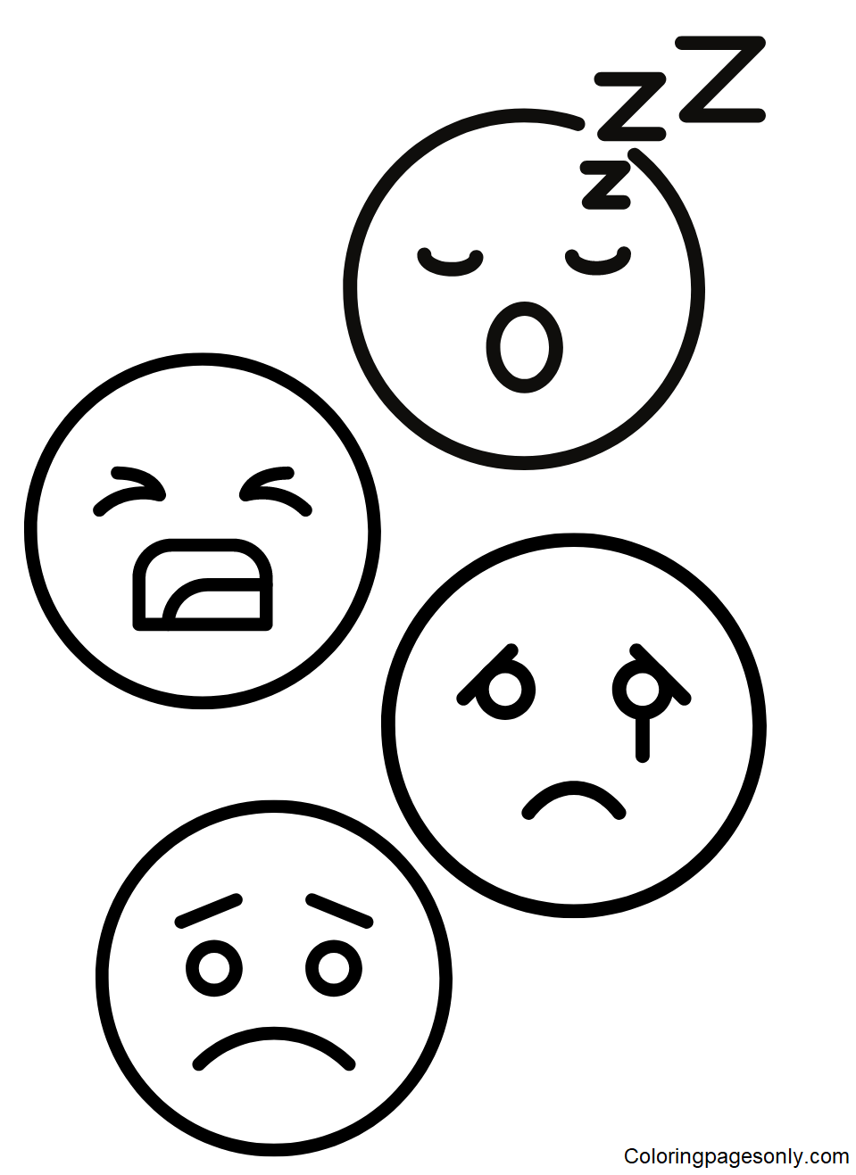 Emotions Sheets Coloring Pages