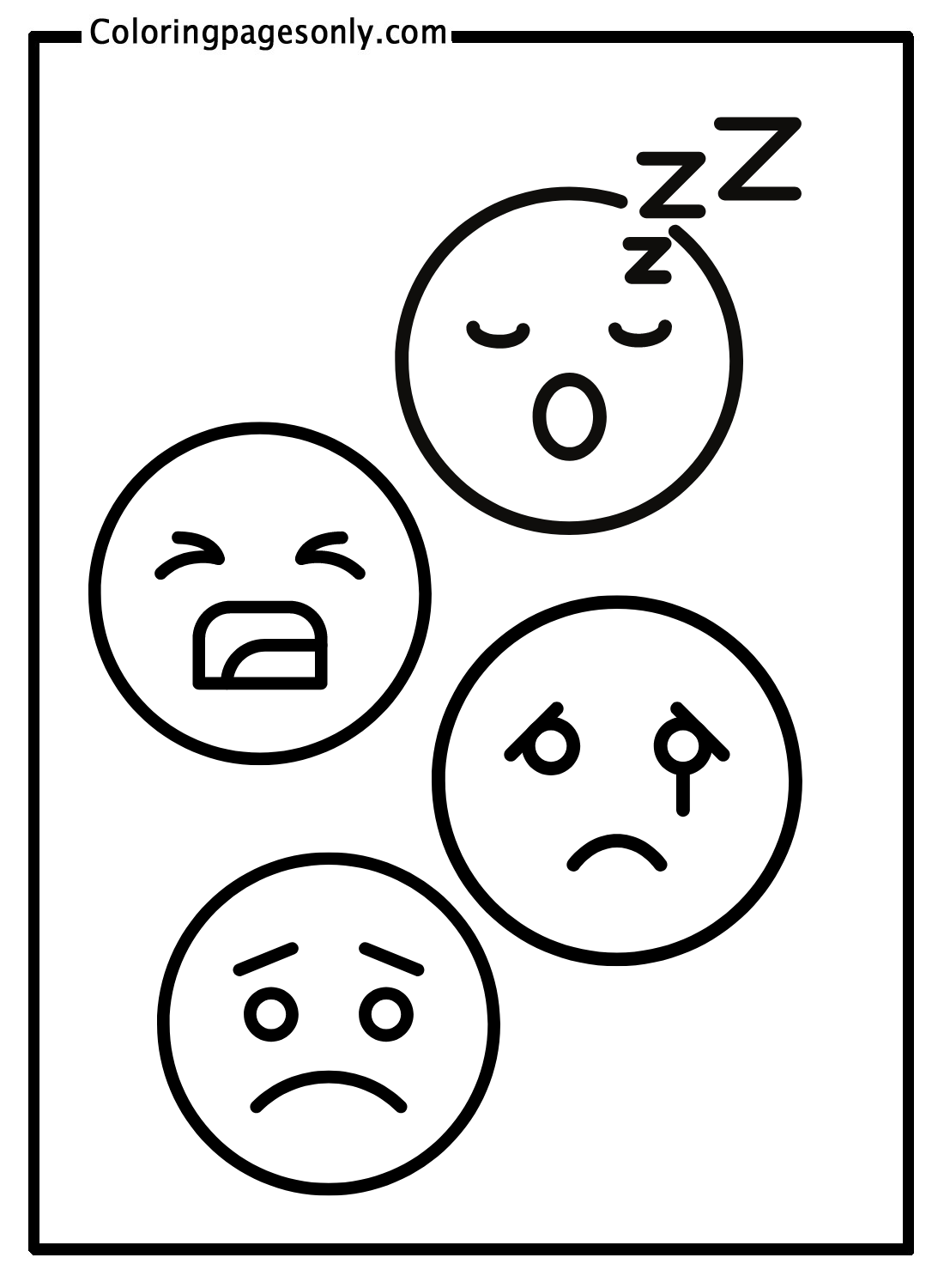 Emotions Sheets Coloring Pages