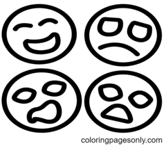 Emotions Coloring Pages