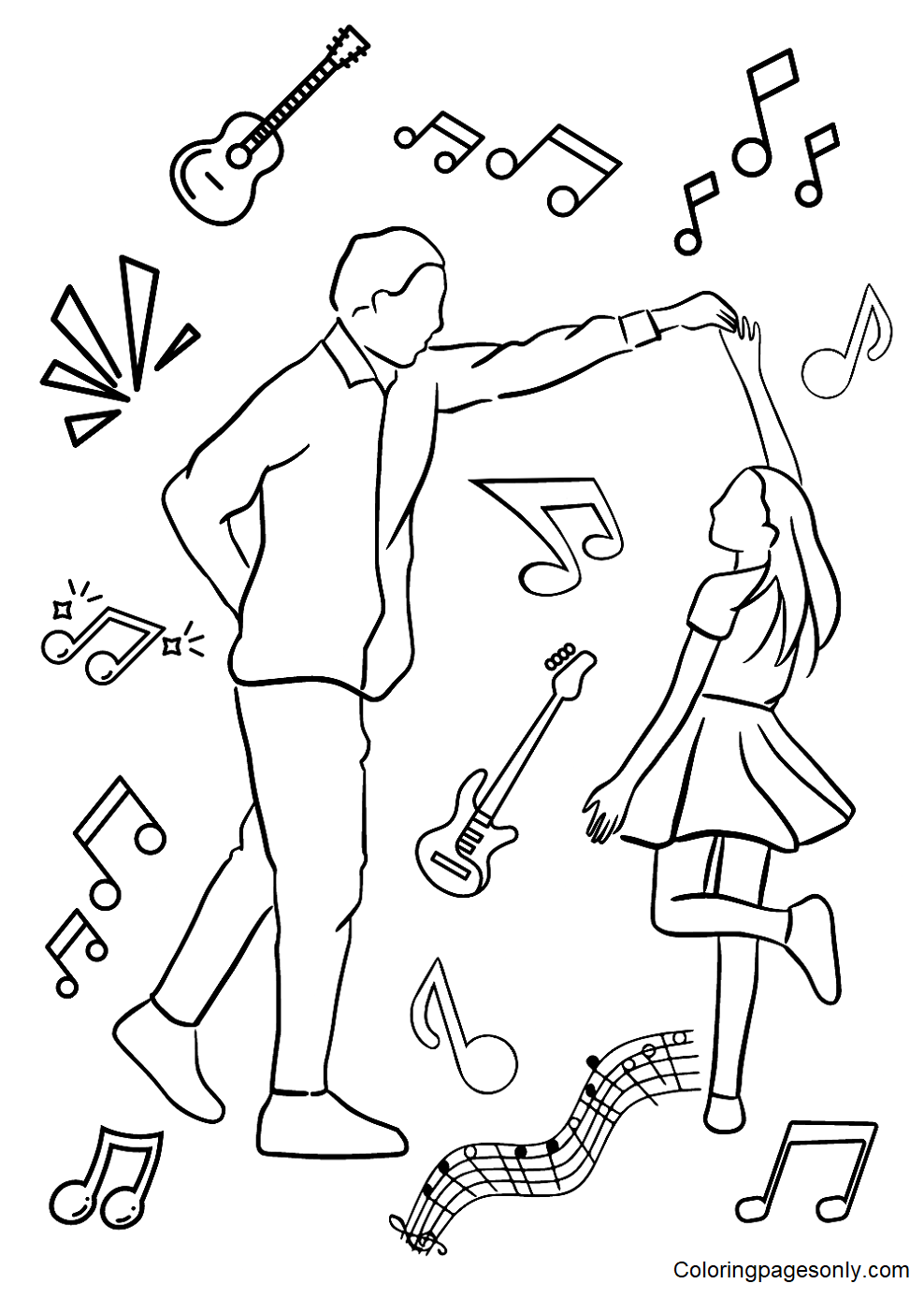Father and Daughter Coloring Pages