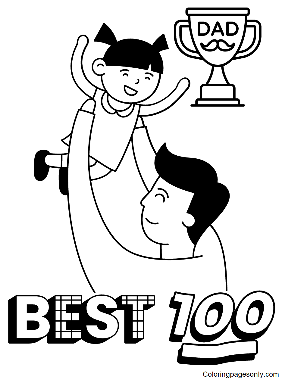 Father with Daughter Coloring Pages