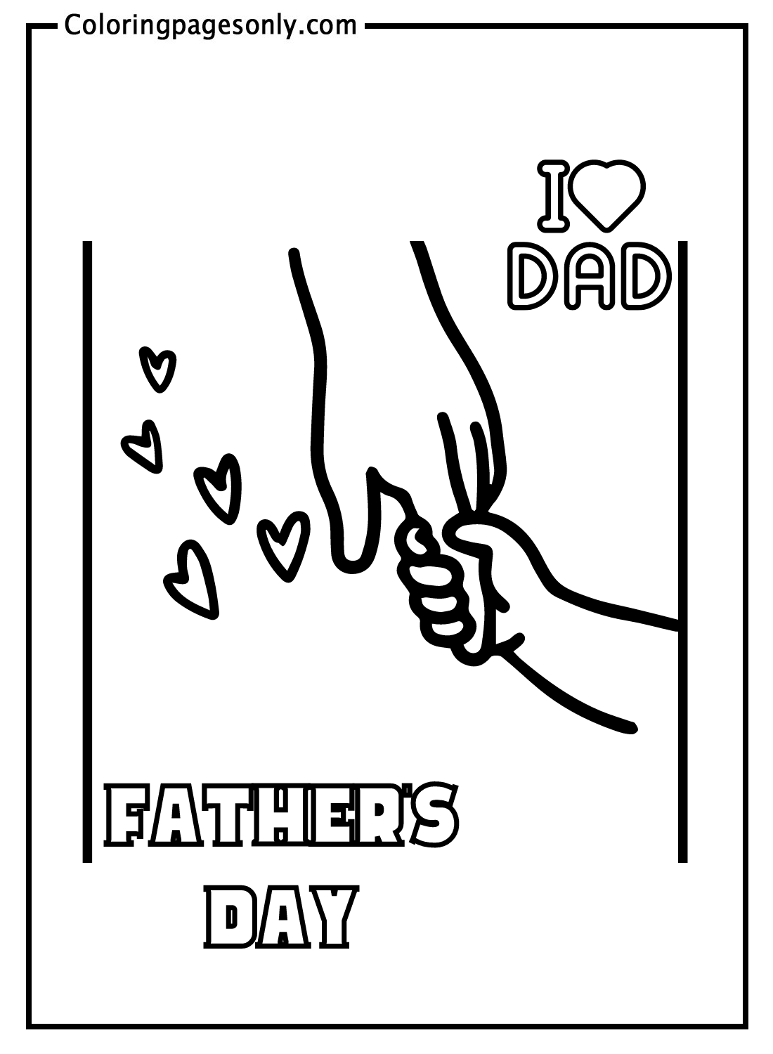 Father's Day I Love Dad Coloring Pages