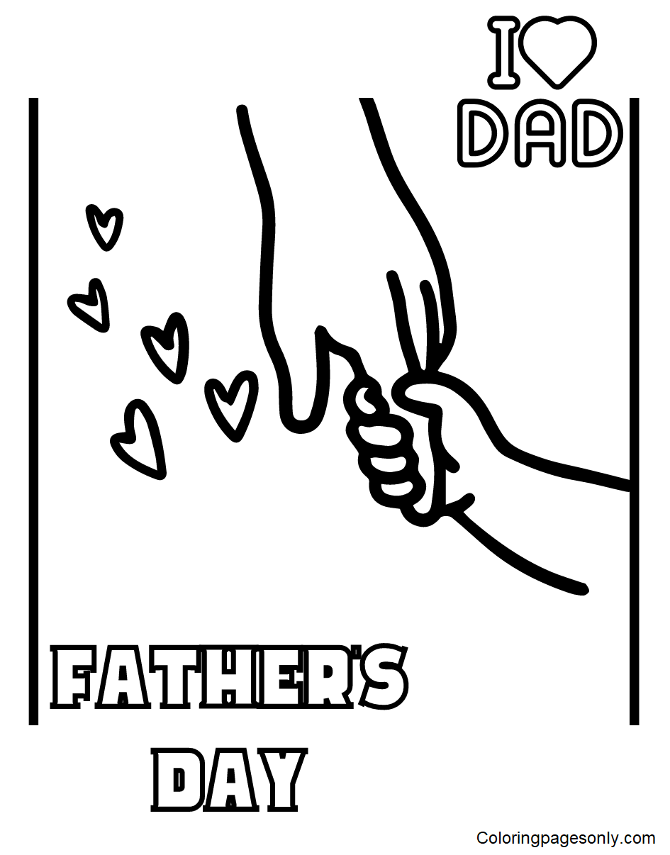 Father’s Day I Love Dad Coloring Pages