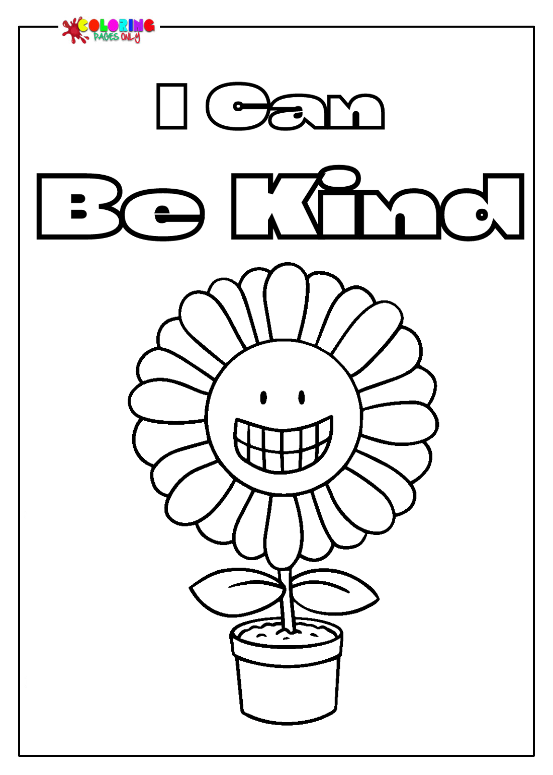 Free Kindness Coloring Page